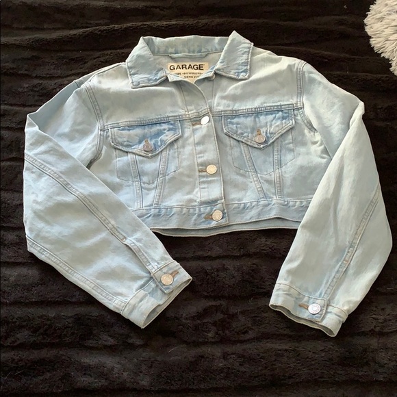 Garage Cropped Boyfriend Fit Jean Jacket - Picture 3 of 3